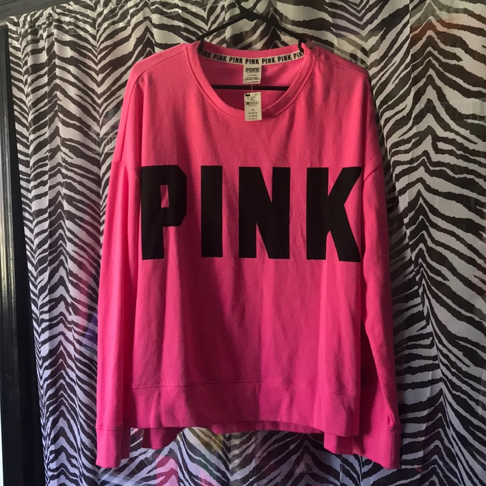 PINK pullover sweater size large!